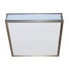 2-Light Brushed Nickel Fluorescent Flush Mount Kitchen Ceiling Light Fixture with Square Acrylic Shade by Bel Air Lighting -GlowNest Shop brushed nickel bel air lighting flush mount lights rex 1020 bn 64 1000