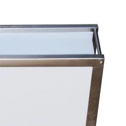 2-Light Brushed Nickel Fluorescent Flush Mount Kitchen Ceiling Light Fixture with Square Acrylic Shade by Bel Air Lighting -GlowNest Shop brushed nickel bel air lighting flush mount lights rex 1020 bn c3 1000