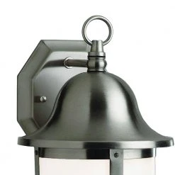 Thomas 2-Light Brushed Nickel Outdoor Wall Light Sconce Lantern with White Frosted Glass by Bel Air Lighting -GlowNest Shop brushed nickel bel air lighting outdoor sconces 4581 bn c3 1000