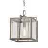 Eastwood II 10 in. 1-Light Brushed Nickel Hanging Mini Kitchen Pendant Light with Clear Glass Shade by Bel Air Lighting -GlowNest Shop brushed nickel bel air lighting pendant lights 10210 bn 64 1000