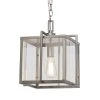 Eastwood II 12 in. 1-Light Brushed Nickel Hanging Mini Kitchen Pendant Light with Clear Glass Shade by Bel Air Lighting -GlowNest Shop brushed nickel bel air lighting pendant lights 10211 bn 64 1000