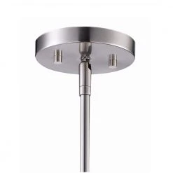 Mesh 1-Light Brushed Nickel Hanging Mini Kitchen Pendant Light with Metal Shade by Bel Air Lighting -GlowNest Shop brushed nickel bel air lighting pendant lights 10221 bn 4f 1000