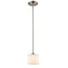 Cahill 1-Light Brushed Nickel Hanging Mini Kitchen Pendant Light with Frosted Glass Shade by Bel Air Lighting -GlowNest Shop brushed nickel bel air lighting pendant lights 70720 bn 64 1000