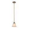 Aspen 1-Light Brushed Nickel Hanging Mini Kitchen Pendant Light with Marbleized Glass Shade by Bel Air Lighting -GlowNest Shop brushed nickel bel air lighting pendant lights 9282 bn 64 1000