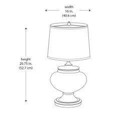 20.75 in. Brushed Nickel Table Lamp with Fabric Shade by Bel Air Lighting -GlowNest Shop brushed nickel bel air lighting table lamps 1000053236 c3 1000