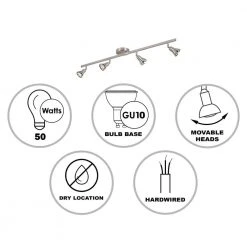 Renew 3.25 ft. 4-Light Brushed Nickel Track Lighting Kit by Bel Air Lighting 11 Renew 3.25 ft. 4-Light Brushed Nickel Track Lighting Kit by Bel Air Lighting -GlowNest Shop brushed nickel bel air lighting track lighting kits w 494 bn 40 1000