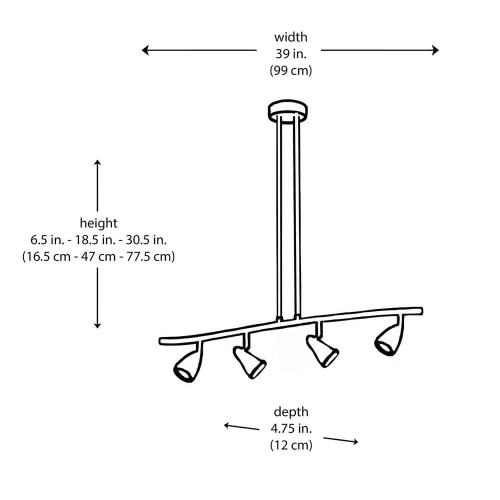 Renew 3.25 ft. 4-Light Brushed Nickel Track Lighting Kit by Bel Air Lighting 6 Renew 3.25 ft. 4-Light Brushed Nickel Track Lighting Kit by Bel Air Lighting - Image 4