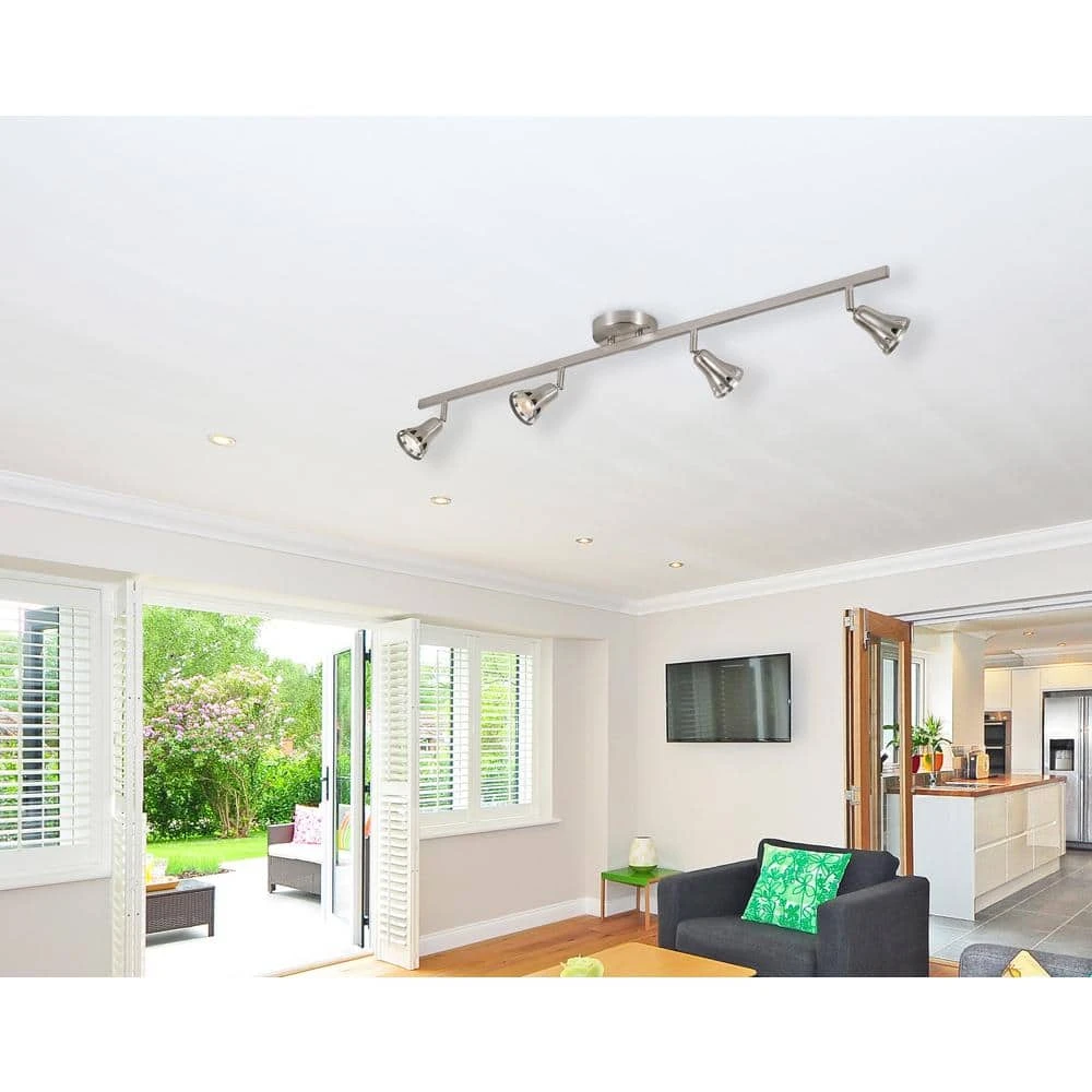 Renew 3.25 ft. 4-Light Brushed Nickel Track Lighting Kit by Bel Air Lighting 4 Renew 3.25 ft. 4-Light Brushed Nickel Track Lighting Kit by Bel Air Lighting - Image 2