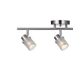 22.5 in. 3-Light Brushed Nickel Track Lighting Kit with Frosted Glass Shades by Bel Air Lighting -GlowNest Shop brushed nickel bel air lighting track lighting kits w 953 bn 1f 1000