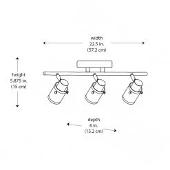 22.5 in. 3-Light Brushed Nickel Track Lighting Kit with Frosted Glass Shades by Bel Air Lighting -GlowNest Shop brushed nickel bel air lighting track lighting kits w 953 bn 44 1000