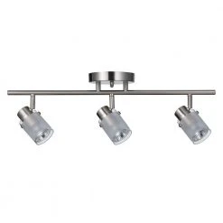 22.5 in. 3-Light Brushed Nickel Track Lighting Kit with Frosted Glass Shades by Bel Air Lighting -GlowNest Shop brushed nickel bel air lighting track lighting kits w 953 bn c3 1000