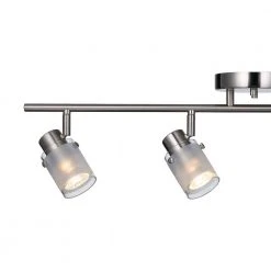 29 in. 4-Light Brushed Nickel Track Lighting Kit with Frosted Glass Shades by Bel Air Lighting -GlowNest Shop brushed nickel bel air lighting track lighting kits w 954 bn 1f 1000