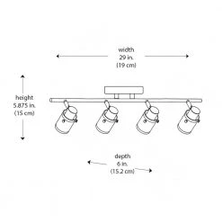 29 in. 4-Light Brushed Nickel Track Lighting Kit with Frosted Glass Shades by Bel Air Lighting -GlowNest Shop brushed nickel bel air lighting track lighting kits w 954 bn 44 1000