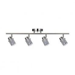 29 in. 4-Light Brushed Nickel Track Lighting Kit with Frosted Glass Shades by Bel Air Lighting -GlowNest Shop brushed nickel bel air lighting track lighting kits w 954 bn c3 1000