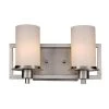 Odyssey 2-Light Brushed Nickel Bathroom Vanity Light Fixture with Frosted Glass Shades by Bel Air Lighting -GlowNest Shop brushed nickel bel air lighting vanity lighting 20042 1 bn 64 1000
