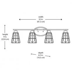 Solution 4-Light Brushed Nickel Bathroom Vanity Light Fixture with Metal Shades by Bel Air Lighting -GlowNest Shop brushed nickel bel air lighting vanity lighting 21194 bn 77 1000