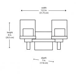 12.5 in. 2-Light Brushed Nickel Bathroom Vanity Light Fixture with Clear Glass Shades by Bel Air Lighting -GlowNest Shop brushed nickel bel air lighting vanity lighting 21232 bn 77 1000