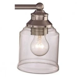 Agoura 14.25 in. 2-Light Brushed Nickel Bathroom Vanity Light Fixture with Clear Glass Shades by Bel Air Lighting 11 Agoura 14.25 in. 2-Light Brushed Nickel Bathroom Vanity Light Fixture with Clear Glass Shades by Bel Air Lighting -GlowNest Shop brushed nickel bel air lighting vanity lighting 22062 bn 4f 1000