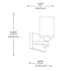 Moonlight 1-Light Brushed Nickel Wall Sconce Light Fixture with Frosted Glass by Bel Air Lighting -GlowNest Shop brushed nickel bel air lighting vanity lighting 22281 bn a0 1000