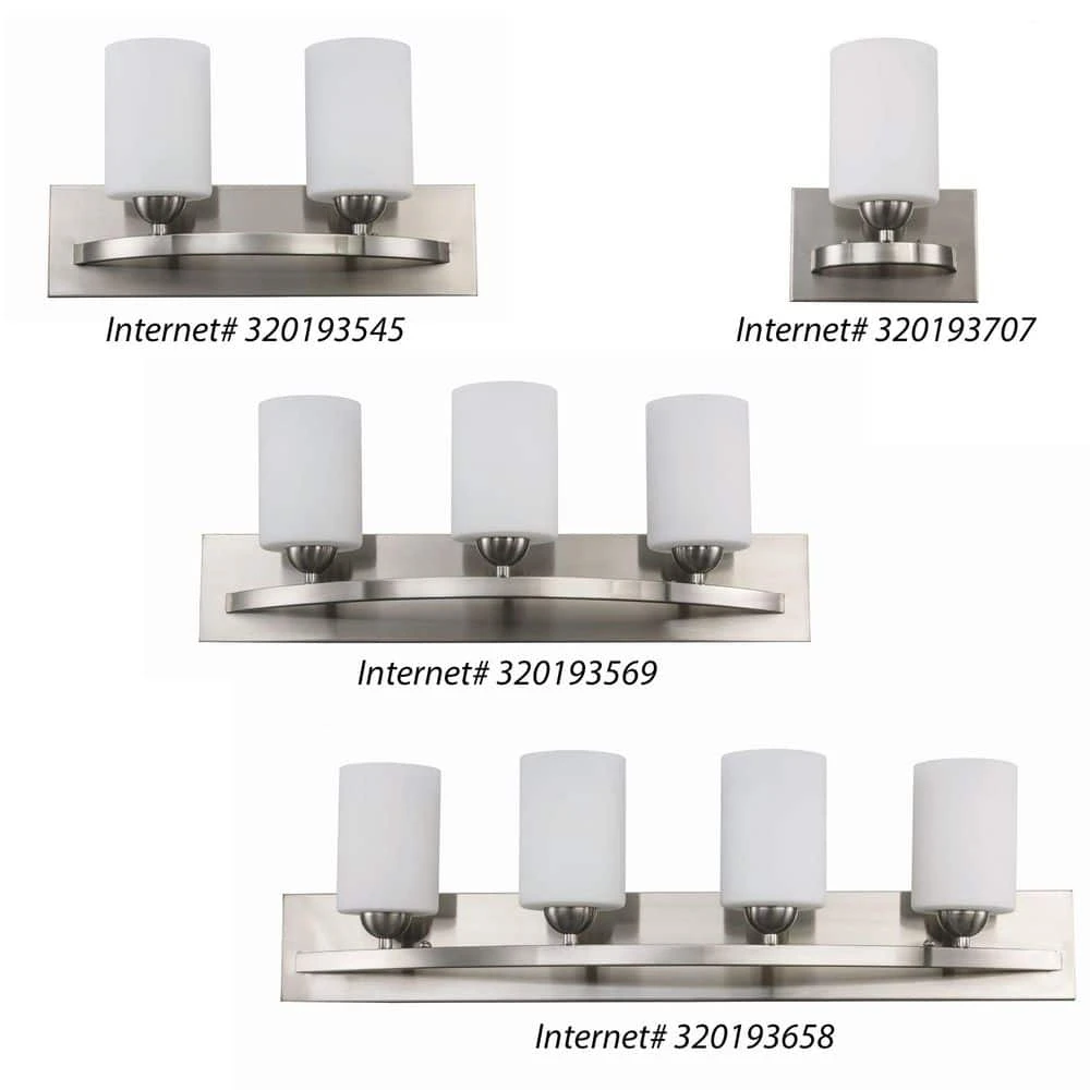 Moonlight 16.5 in. 2-Light Brushed Nickel Bathroom Vanity Light Fixture with Frosted Glass by Bel Air Lighting 7 Moonlight 16.5 in. 2-Light Brushed Nickel Bathroom Vanity Light Fixture with Frosted Glass by Bel Air Lighting - Image 5