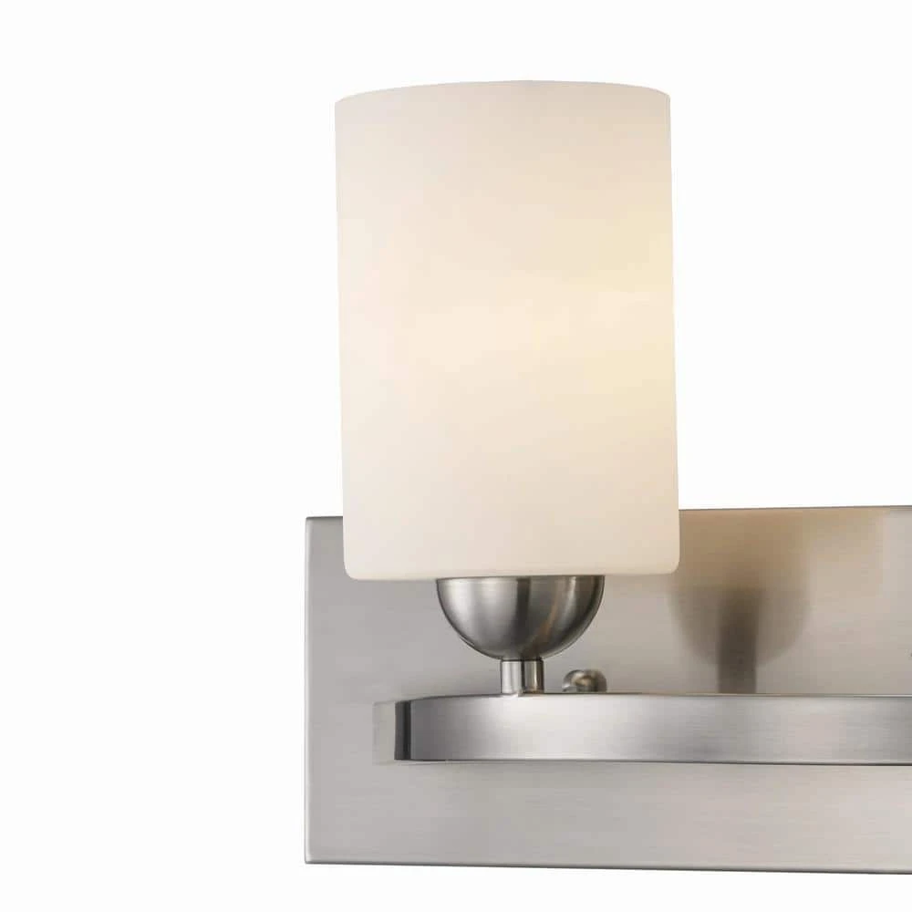 Moonlight 16.5 in. 2-Light Brushed Nickel Bathroom Vanity Light Fixture with Frosted Glass by Bel Air Lighting 12 Moonlight 16.5 in. 2-Light Brushed Nickel Bathroom Vanity Light Fixture with Frosted Glass by Bel Air Lighting - Image 10