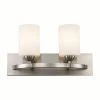 Moonlight 16.5 in. 2-Light Brushed Nickel Bathroom Vanity Light Fixture with Frosted Glass by Bel Air Lighting -GlowNest Shop brushed nickel bel air lighting vanity lighting 22282 bn 64 1000
