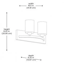 Moonlight 16.5 in. 2-Light Brushed Nickel Bathroom Vanity Light Fixture with Frosted Glass by Bel Air Lighting 15 Moonlight 16.5 in. 2-Light Brushed Nickel Bathroom Vanity Light Fixture with Frosted Glass by Bel Air Lighting -GlowNest Shop brushed nickel bel air lighting vanity lighting 22282 bn a0 1000