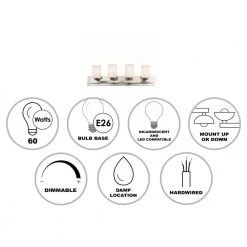 Moonlight 31 in. 4-Light Brushed Nickel Bathroom Vanity Light Fixture with Frosted Glass by Bel Air Lighting 12 Moonlight 31 in. 4-Light Brushed Nickel Bathroom Vanity Light Fixture with Frosted Glass by Bel Air Lighting -GlowNest Shop brushed nickel bel air lighting vanity lighting 22284 bn 40 1000