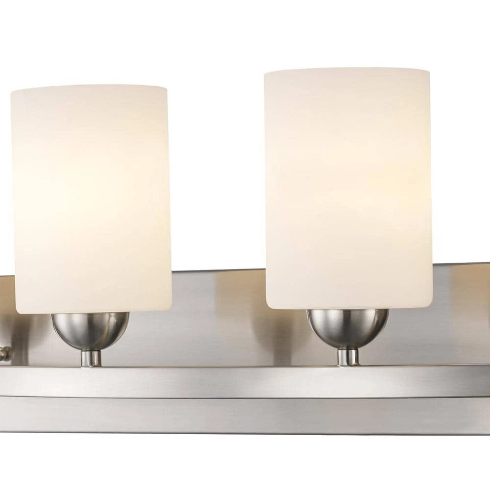Moonlight 31 in. 4-Light Brushed Nickel Bathroom Vanity Light Fixture with Frosted Glass by Bel Air Lighting 10 Moonlight 31 in. 4-Light Brushed Nickel Bathroom Vanity Light Fixture with Frosted Glass by Bel Air Lighting - Image 8
