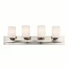 Moonlight 31 in. 4-Light Brushed Nickel Bathroom Vanity Light Fixture with Frosted Glass by Bel Air Lighting -GlowNest Shop brushed nickel bel air lighting vanity lighting 22284 bn 64 1000
