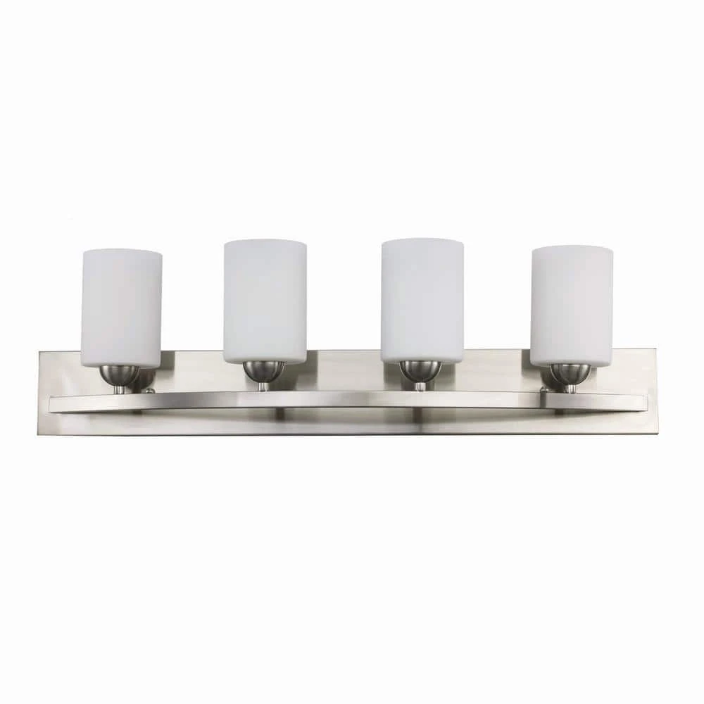 Moonlight 31 in. 4-Light Brushed Nickel Bathroom Vanity Light Fixture with Frosted Glass by Bel Air Lighting 9 Moonlight 31 in. 4-Light Brushed Nickel Bathroom Vanity Light Fixture with Frosted Glass by Bel Air Lighting - Image 7
