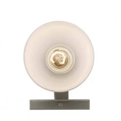 Oxnard 1-Light Brushed Nickel Wall Sconce Light Fixture with Frosted Glass by Bel Air Lighting -GlowNest Shop brushed nickel bel air lighting vanity lighting 22291 bn 1d 1000