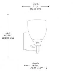 Oxnard 1-Light Brushed Nickel Wall Sconce Light Fixture with Frosted Glass by Bel Air Lighting -GlowNest Shop brushed nickel bel air lighting vanity lighting 22291 bn 77 1000