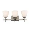 Oxnard 19.5 in. 3-Light Brushed Nickel Bathroom Vanity Light Fixture with Frosted Glass by Bel Air Lighting -GlowNest Shop brushed nickel bel air lighting vanity lighting 22293 bn 64 1000
