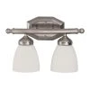 Ashlea 16 in. 2-Light Brushed Nickel Bathroom Vanity Light Fixture with Frosted Glass Shades by Bel Air Lighting -GlowNest Shop brushed nickel bel air lighting vanity lighting 2512 bn 64 1000