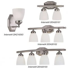 Ashlea 16 in. 2-Light Brushed Nickel Bathroom Vanity Light Fixture with Frosted Glass Shades by Bel Air Lighting -GlowNest Shop brushed nickel bel air lighting vanity lighting 2512 bn a0 1000