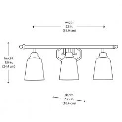 Ashlea 3-Light Brushed Nickel Bathroom Vanity Light Fixture with Frosted Glass Shades by Bel Air Lighting -GlowNest Shop brushed nickel bel air lighting vanity lighting 2513 bn 40 1000