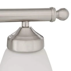 Ashlea 3-Light Brushed Nickel Bathroom Vanity Light Fixture with Frosted Glass Shades by Bel Air Lighting -GlowNest Shop brushed nickel bel air lighting vanity lighting 2513 bn 66 1000