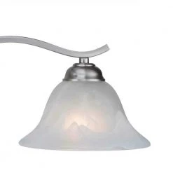 Hollyslope 2-Light Brushed Nickel Bathroom Vanity Light Fixture with Marbleized Glass Shades by Bel Air Lighting -GlowNest Shop brushed nickel bel air lighting vanity lighting 2826 bn 4f 1000