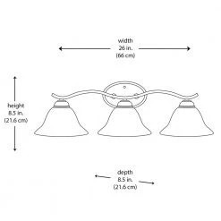 Hollyslope 3-Light Brushed Nickel Bathroom Vanity Light Fixture with Marbleized Glass Shades by Bel Air Lighting -GlowNest Shop brushed nickel bel air lighting vanity lighting 2827 bn 77 1000