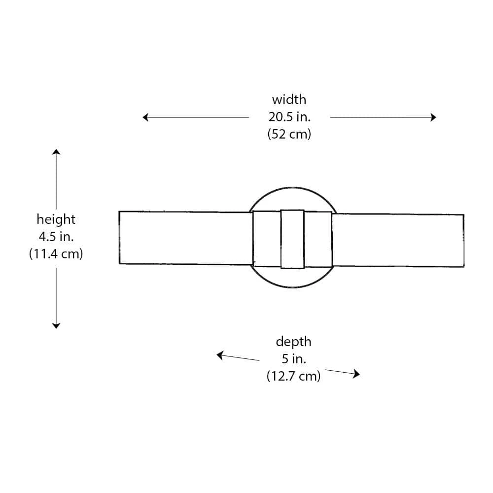 Fusion 20.5 in. 2-Light Brushed Nickel Bathroom Vanity Light Fixture with Frosted Glass by Bel Air Lighting 5 Fusion 20.5 in. 2-Light Brushed Nickel Bathroom Vanity Light Fixture with Frosted Glass by Bel Air Lighting - Image 3