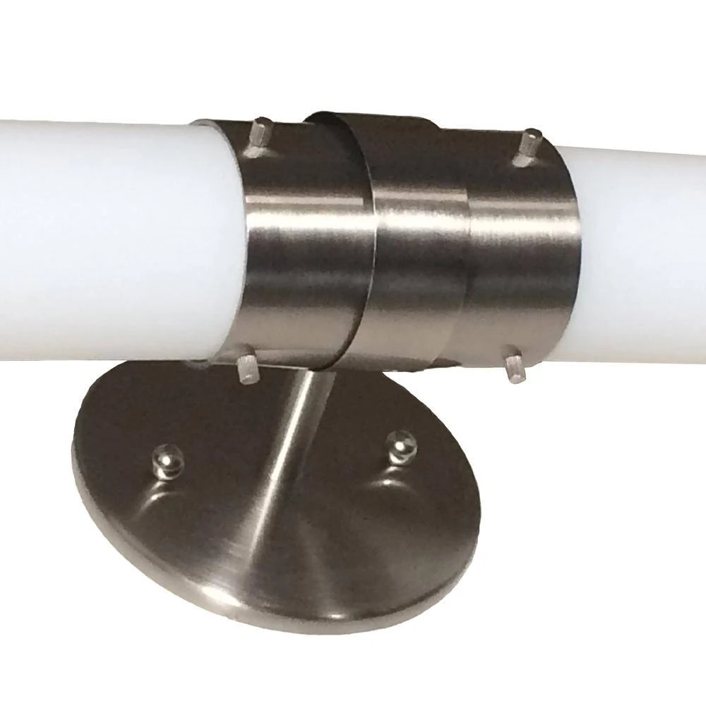 Fusion 20.5 in. 2-Light Brushed Nickel Bathroom Vanity Light Fixture with Frosted Glass by Bel Air Lighting 7 Fusion 20.5 in. 2-Light Brushed Nickel Bathroom Vanity Light Fixture with Frosted Glass by Bel Air Lighting - Image 5