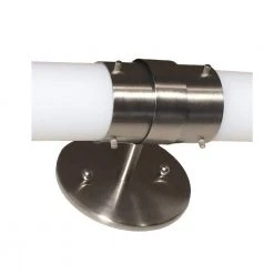 Fusion 15.5 in. 2-Light Brushed Nickel Bathroom Vanity Light Fixture Bar with Frosted Glass Shade by Bel Air Lighting -GlowNest Shop brushed nickel bel air lighting vanity lighting 2911 bn c3 1000