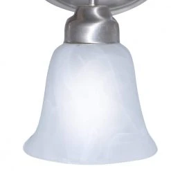 Majestic 3-Light Brushed Nickel Bathroom Vanity Light Fixture with Marbleized Glass Shades by Bel Air Lighting -GlowNest Shop brushed nickel bel air lighting vanity lighting 3106 bn 4f 1000