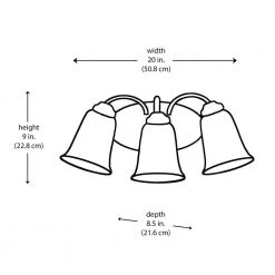 Majestic 3-Light Brushed Nickel Bathroom Vanity Light Fixture with Marbleized Glass Shades by Bel Air Lighting -GlowNest Shop brushed nickel bel air lighting vanity lighting 3106 bn 77 1000