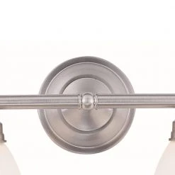 Ardmore 15.75 in. 2-Light Brushed Nickel Bathroom Vanity Light Fixture with White Frost Shades by Bel Air Lighting -GlowNest Shop brushed nickel bel air lighting vanity lighting 3356 bn 1f 1000