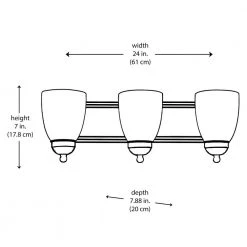 Clayton 3-Light Brushed Nickel Bathroom Vanity Light Fixture by Bel Air Lighting -GlowNest Shop brushed nickel bel air lighting vanity lighting 3503 1 bn 77 1000