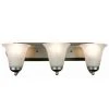 Cabernet Collection 3-Light Brushed Nickel Bathroom Vanity Light Fixture with White Marbleized Shade by Bel Air Lighting -GlowNest Shop brushed nickel bel air lighting vanity lighting 3503 bn 64 1000