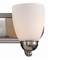Clayton 4-Light Brushed Nickel Bathroom Vanity Light Fixture by Bel Air Lighting -GlowNest Shop brushed nickel bel air lighting vanity lighting 3504 1 bn 4f 1000