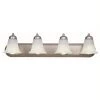 Cabernet Collection 4-Light Brushed Nickel Bathroom Vanity Light Fixture with White Marbleized Shade by Bel Air Lighting -GlowNest Shop brushed nickel bel air lighting vanity lighting 3504 bn 64 1000